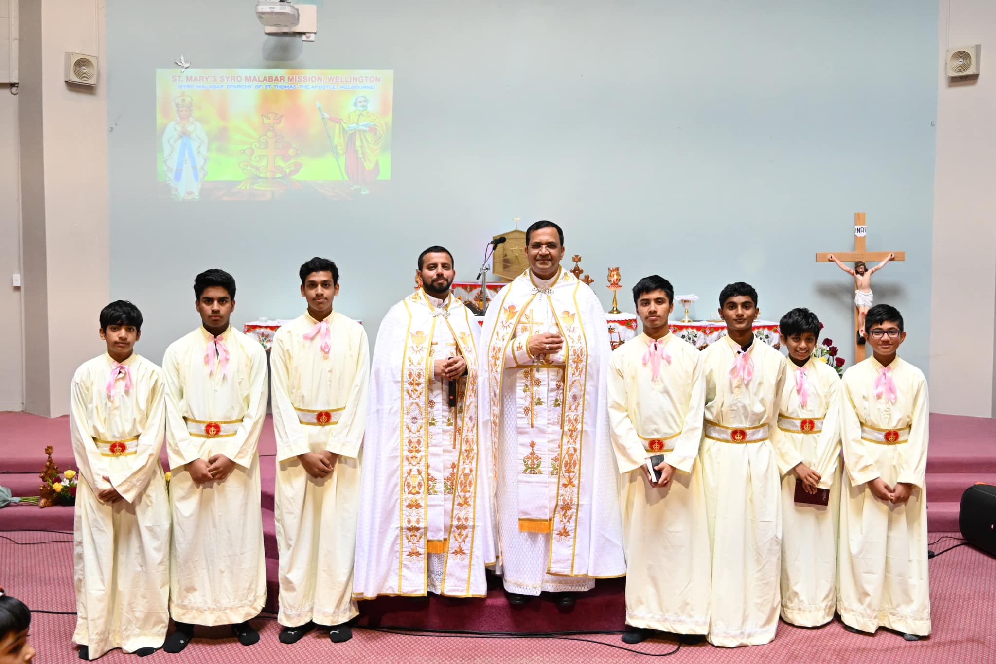 Altar Servers preparing the altar